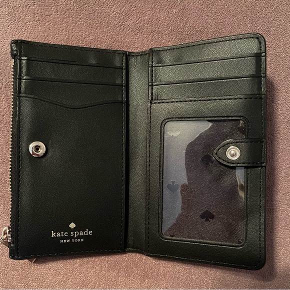 Kate Spade Black Leila Bifold Leather Wallet - Picture 8 of 12